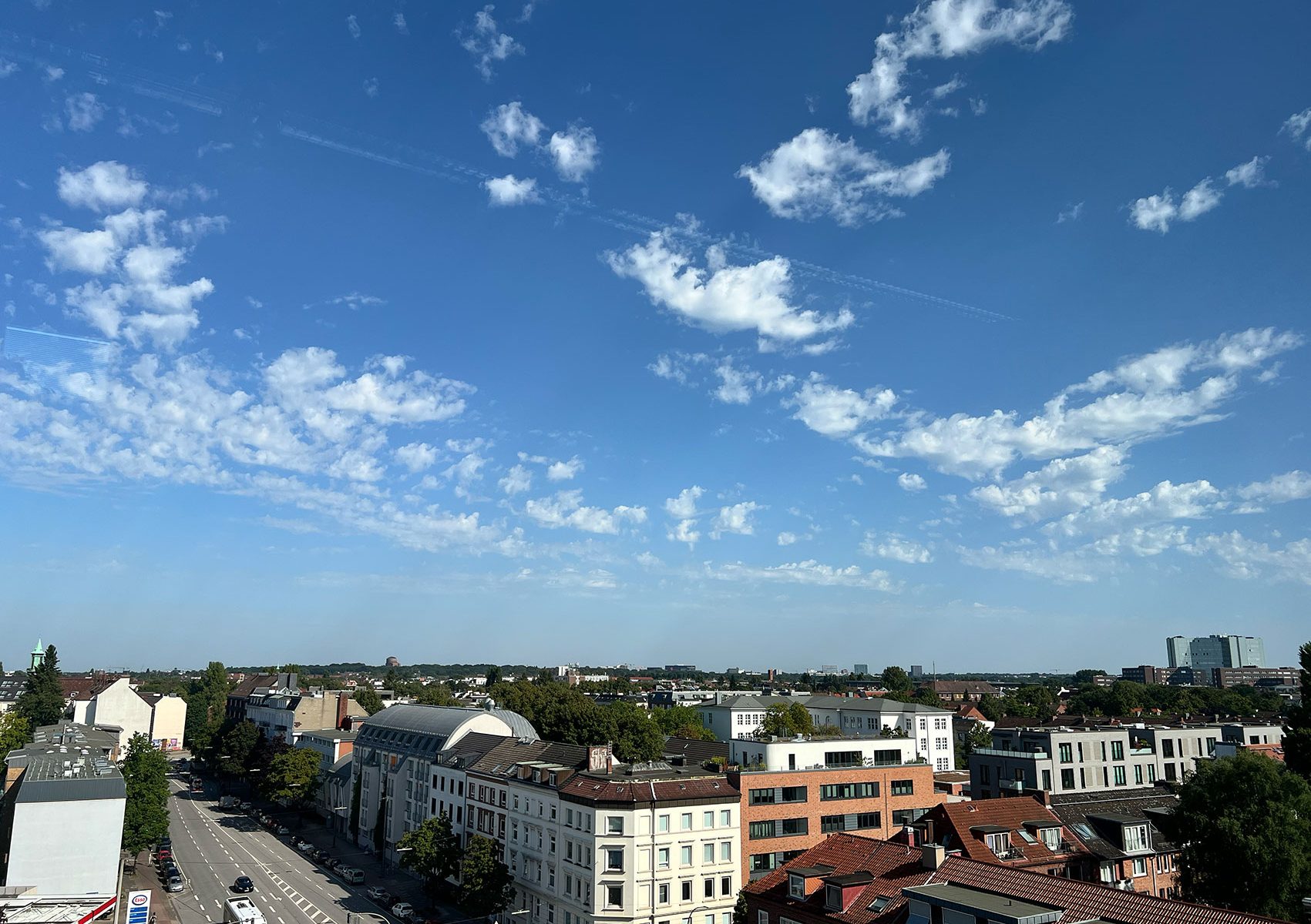 Ausblick aus der 7. Etage bei Charon auf den Stadtpark